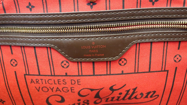 LOUIS VUITTON Damier Ebene Neverfull GM Tote Bag