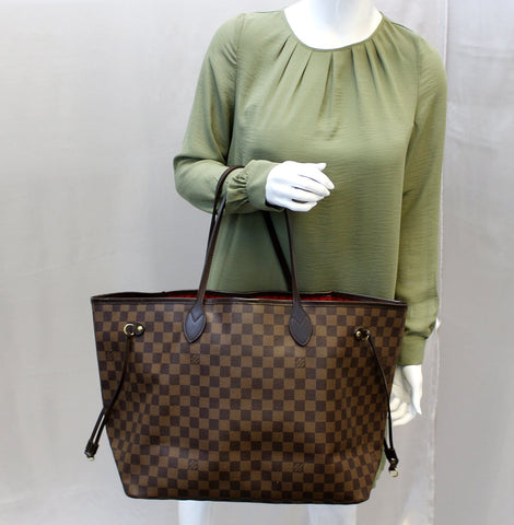 LOUIS VUITTON Damier Ebene Neverfull GM Tote Bag