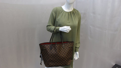 LOUIS VUITTON Damier Ebene Neverfull MM Shoulder Bag