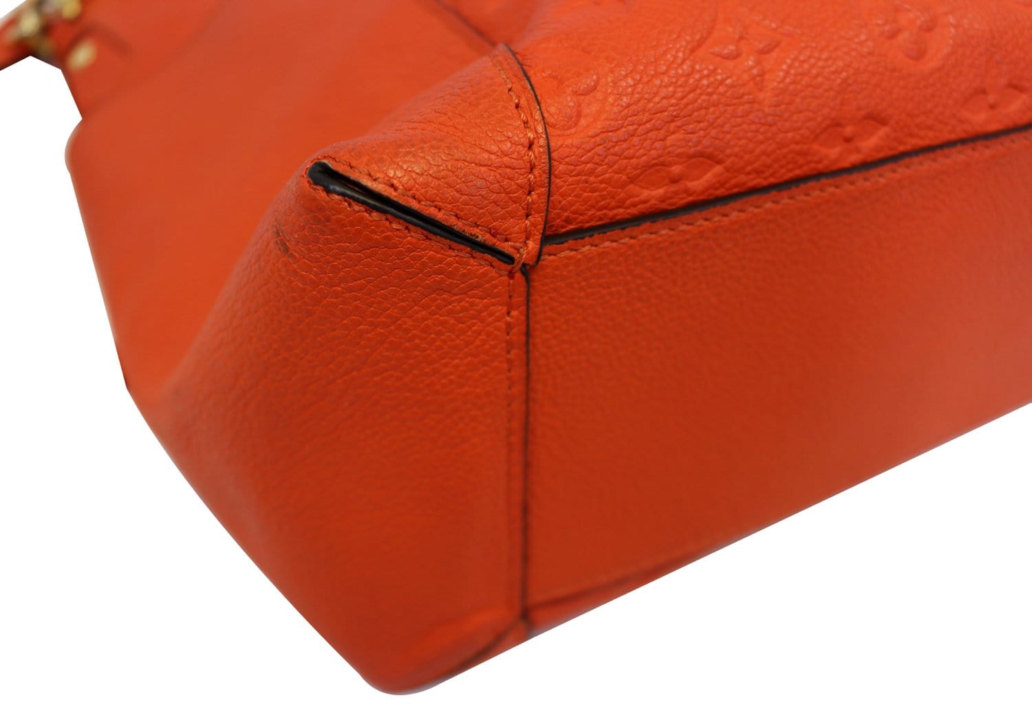 Louis Vuitton, Bags, Louis Vuittonmatteblack Leather Monogram Belt Bag Or  Clutch W Orange Chain