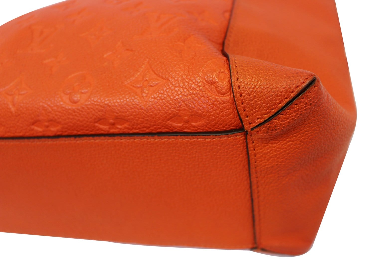 orange monogram canvas leather