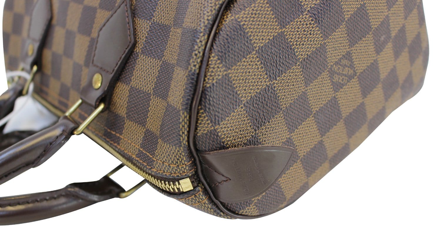 Authentic Louis Vuitton Speedy 25 Damier Ebene Handbag - general