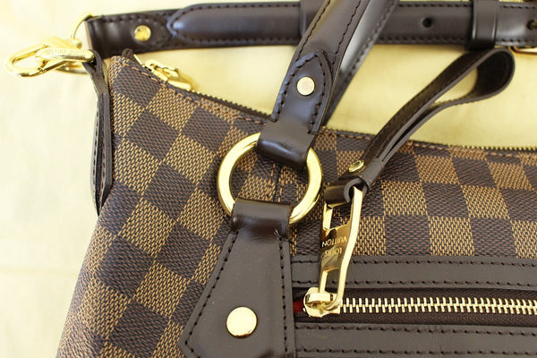 LOUIS VUITTON Evora MM Damier Ebene Tote Shoulder Bag