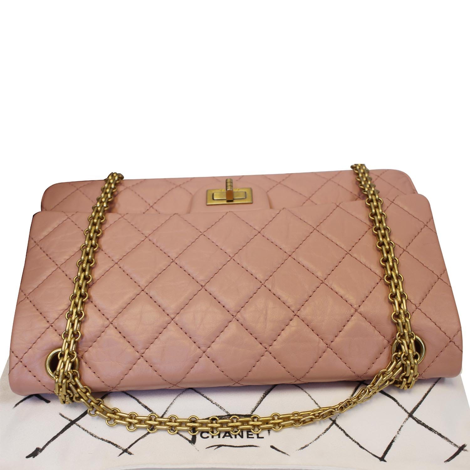 Chanel Classic 2.55 Medium Double Flap Bag in Pale Pink Caviar with Shiny  Silver Hardware - SOLD