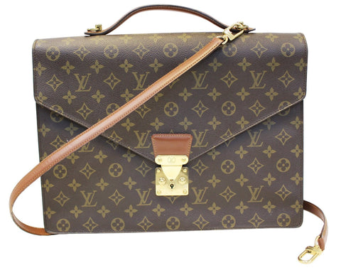 LOUIS VUITTON Monogram Porte Documents Bandouliere Briefcase