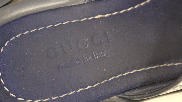 Gucci Men's GG Supreme Blue Flip Flop Sandals Size 9 G