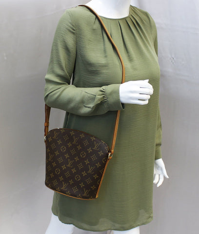 LOUIS VUITTON Monogram Canvas Drouot Brown Shoulder Bag