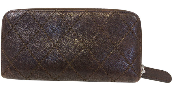 Chanel Wallet - Chanel Dark Brown Vintage Wallet - back view