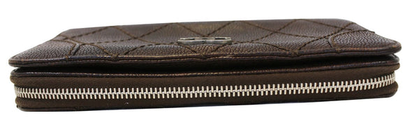 Chanel Wallet - Chanel Dark Brown Vintage Wallet - gold zip