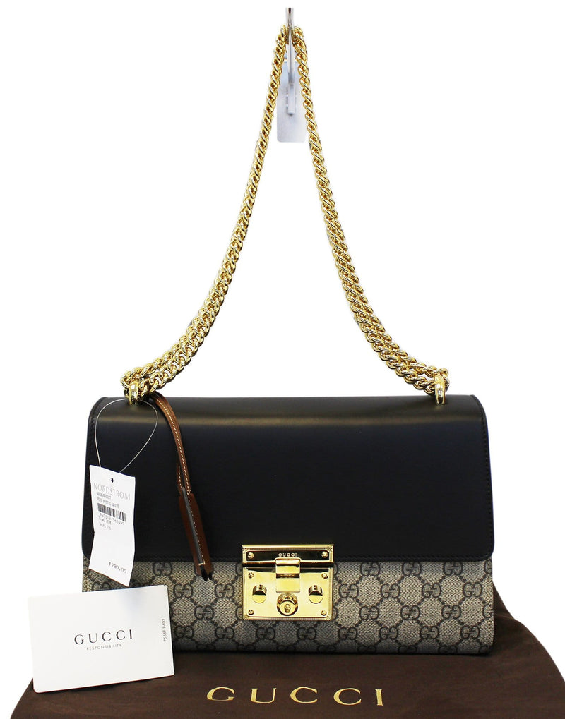 Gucci GG Supreme Monogram Padlock Shoulder Bag NEW - J'adore Fashion  Boutique