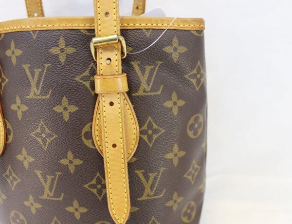 LOUIS VUITTON Monogram Canvas Bucket PM Shoulder Bag