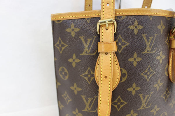 LOUIS VUITTON Monogram Canvas Bucket PM Shoulder Bag