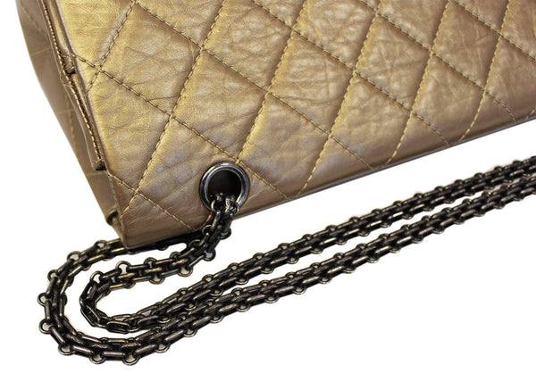 CHANEL Bronze 2.55 Reissue Quilted Classic Calfskin Leather 225 Flap Bag