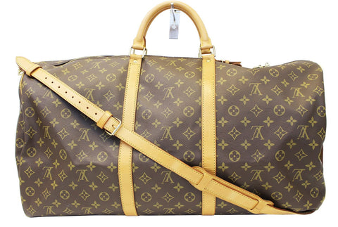 LOUIS VUITTON Monogram Canvas Keepall 60 Bandouliere Bag