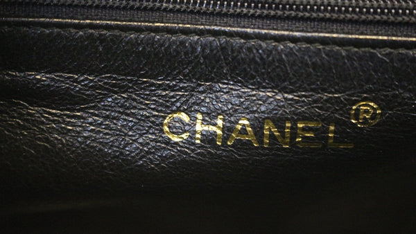 CHANEL Lamb Skin Black CC Logo Chain Shoulder Crossbody Bag