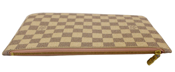 LOUIS VUITTON Damier Azur ROSE BALLERINE Pochette Wristlet Pouch Neverfull MM