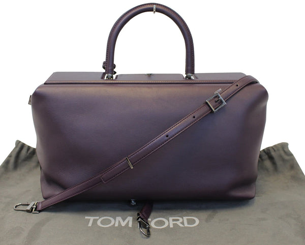 Tom Ford India 2-way Purple Satchel Shoulder Bag - front view 