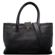 CHANEL Cerf Executive Leather Shopper Tote Bag Black