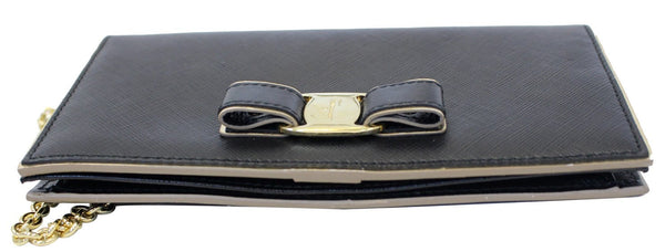 SALVATORE FERRAGAMO Miss Vara Bow Saffiano Leather Wallet Crossbody Bag