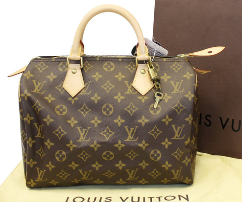 LOUIS VUITTON Pre Owned Satchel Bag Monogram Canvas Speedy 30 Brown