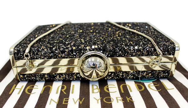 HENRI BENDEL Fliplock Party Box Clutch Crossbody Bag