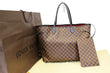LOUIS VUITTON Used Bag Damier Ebene Brown Neverfull GM Tote 