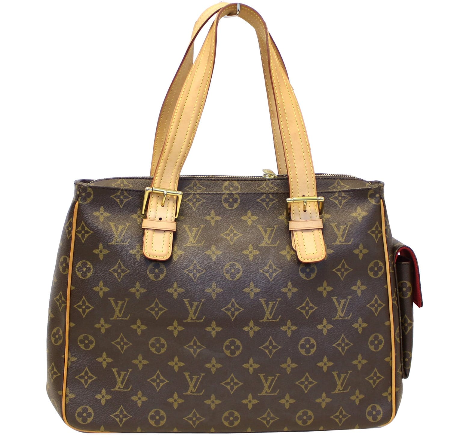 LOUIS VUITTON, Multiple Cite, bag, monogram canvas, lined, details in  leather and gold-colored brass, 3 outer pockets and 3 compartments inside,  marked LOUIS VUITTON PARIS made in France. Vintage clothing & Accessories 