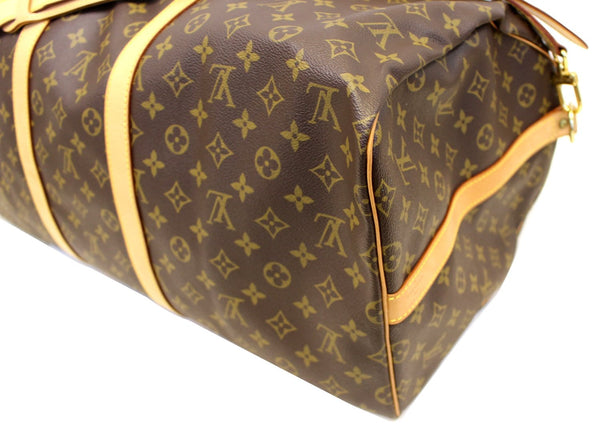 LOUIS VUITTON Monogram Canvas Keepall Bandouliere 55 Travel Bag