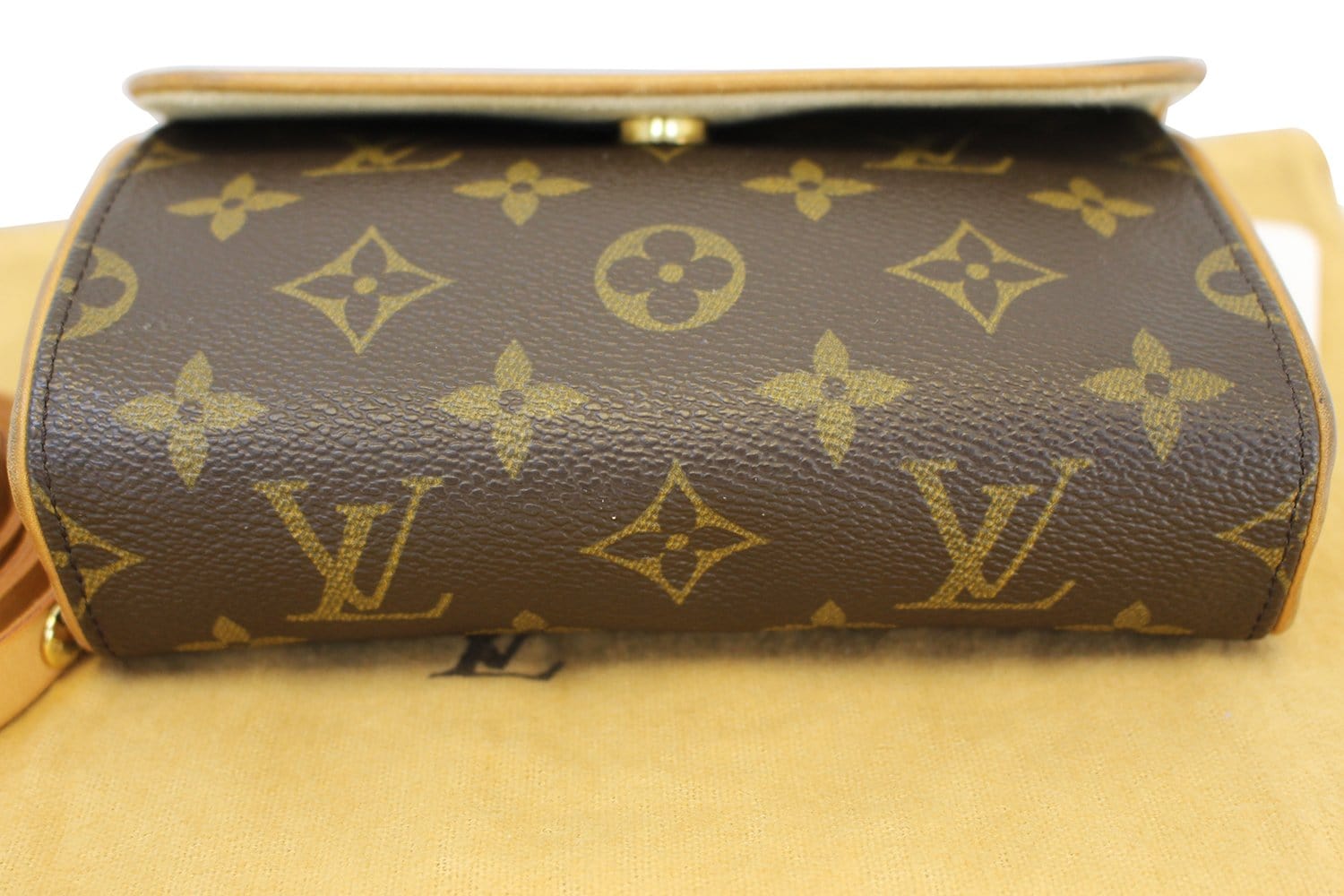 Louis Vuitton Monogram Pochette Florentine Leather Suede Brown Waist bag  588