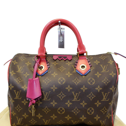 LOUIS VUITTON Totem Monogram Canvas Speedy 30 Satchel Bag