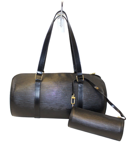 Louis Vuitton Epi Lether Soufflot Black Satchel Bag - Last Call