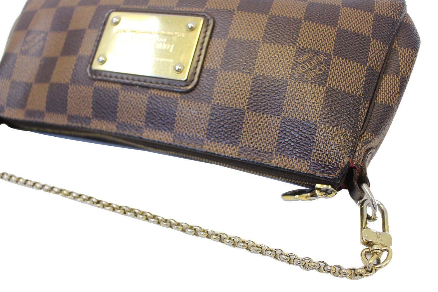 Louis Vuitton Pochette Eva Damier Ebene Clutch Crossbody Bag