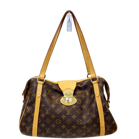 LOUIS VUITTON Stresa PM Monogram Canvas Shoulder Bag Brown