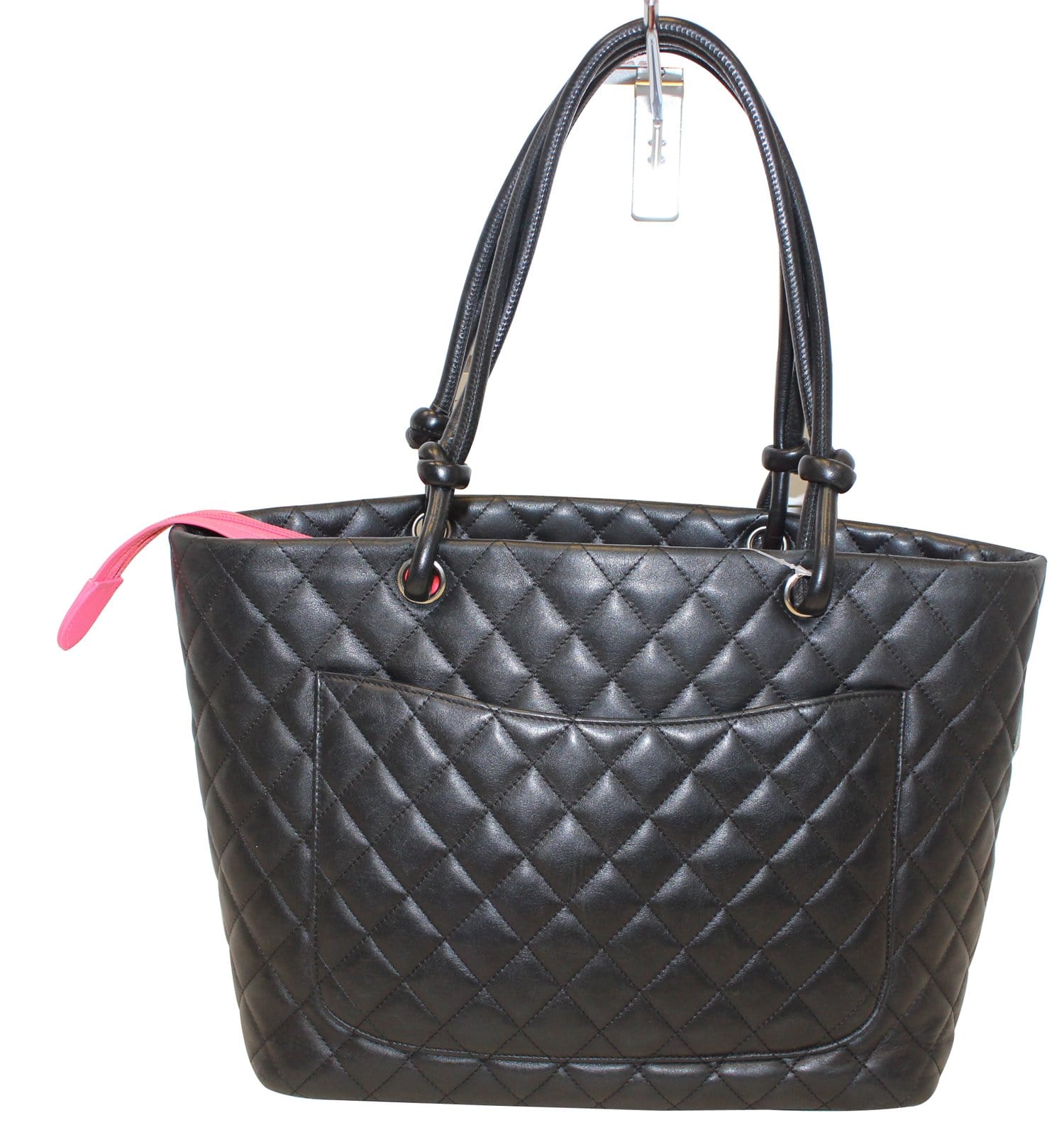 Chanel Black Quilted Caviar Leather Large Zip CC Shopping Tote Bag -  RvceShops's Closet - Chanel Cambon handbag in black quilted leather and  white leather