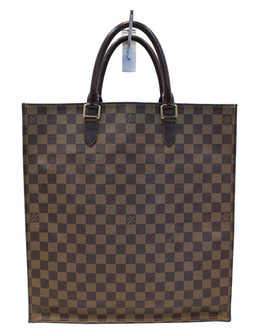 LOUIS VUITTON Damier Ebene Sac Plat Satchel Handbag