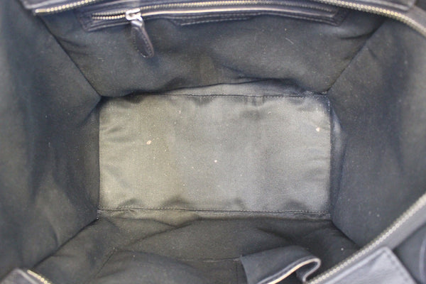 Celine Black Leather Mini Luggage Bag-Inside view