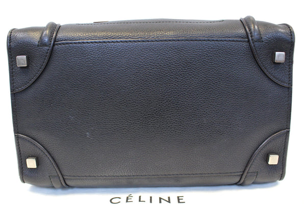 Celine Leather Mini Luggage Tote- Bottom View