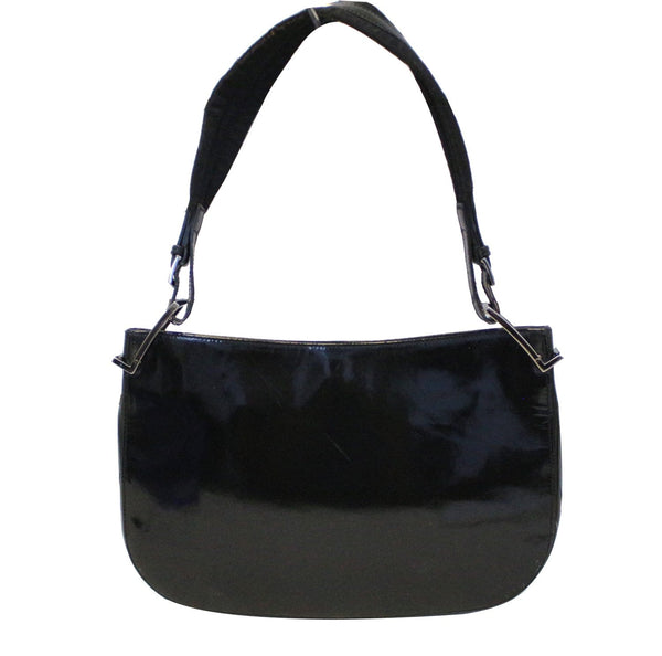GUCCI Black Leather Hobo Shoulder Bag