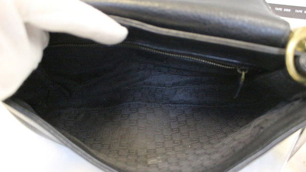 GUCCI Black Leather Lady Satchel Bag