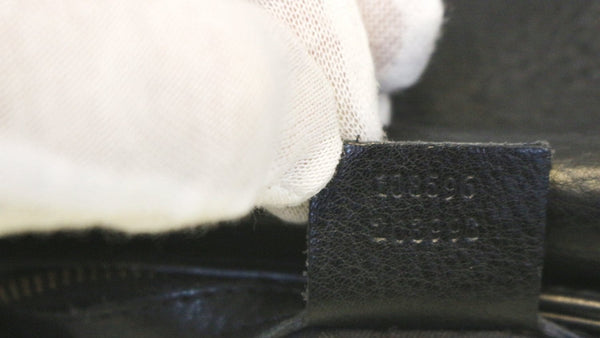 GUCCI Black Leather Lady Satchel Bag