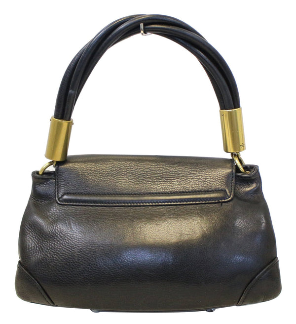 GUCCI Black Leather Lady Satchel Bag