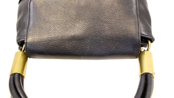 GUCCI Black Leather Lady Satchel Bag