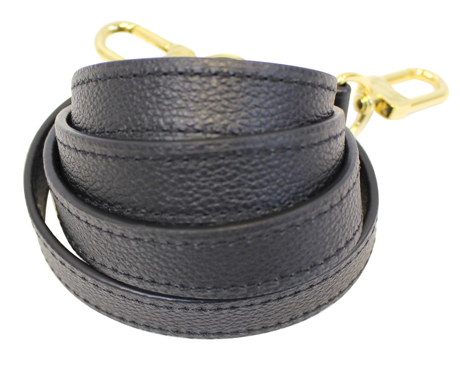 Louis Vuitton Louis Vuitton Black Leather Adjustable Shoulder Strap