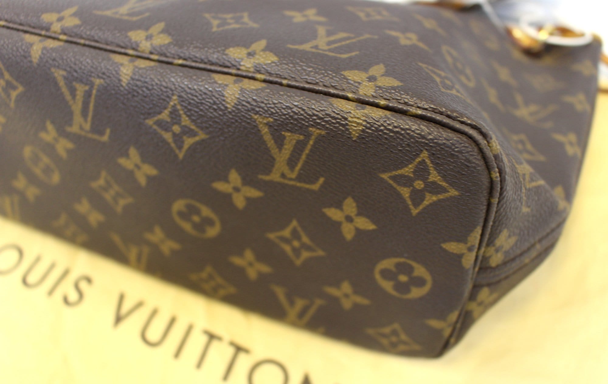 Louis+Vuitton+On+My+Side+Tote+PM+Black%2CBrown+Canvas%2CLeather+Monogram for  sale online