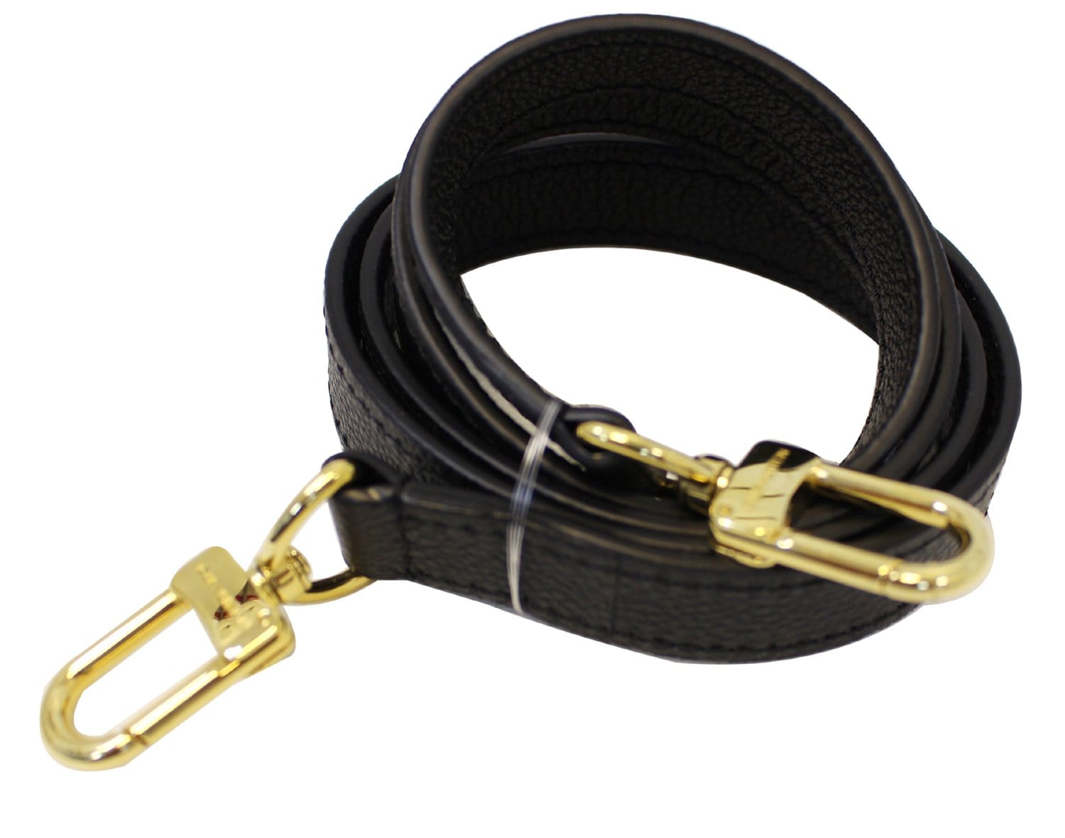 Black Leather 20 Mm Handle Strap Replacement for Louis Vuitton 