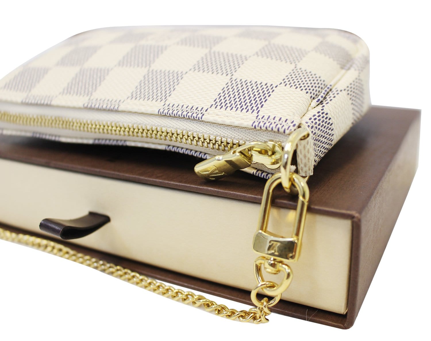 Vintage Louis Vuitton Damier Azur Mini Pochette Bag – Treasures of NYC