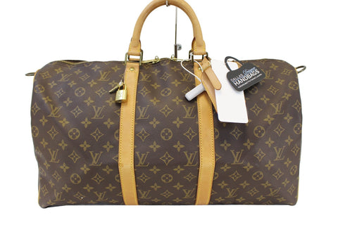 LOUIS VUITTON Monogram Canvas Keepall 50 Bandouliere Bag