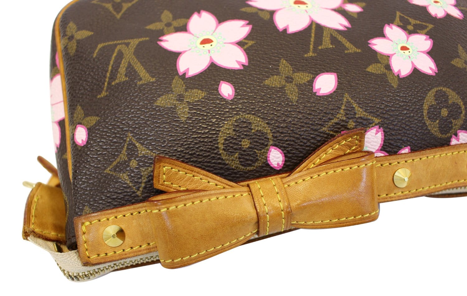 Louis Vuitton Brown And Pink Monogram Cherry Blossom Coated Canvas Pochette  Accessoires Gold Hardware, 2003 Available For Immediate Sale At Sotheby's