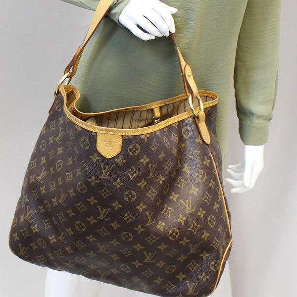 Louis Vuitton Delightful MM Monogram Tote Shoulder Bag for women
