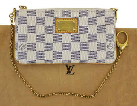 LOUIS VUITTON Damier Azur Pochette Milla MM Clutch Pouch